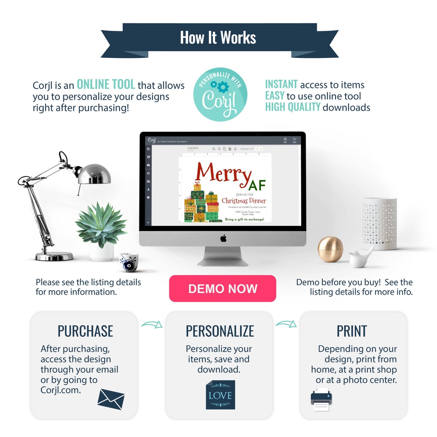 Merry AF Christmas Party Invitation | Gift Exchange Party Invitation | Editable Invite