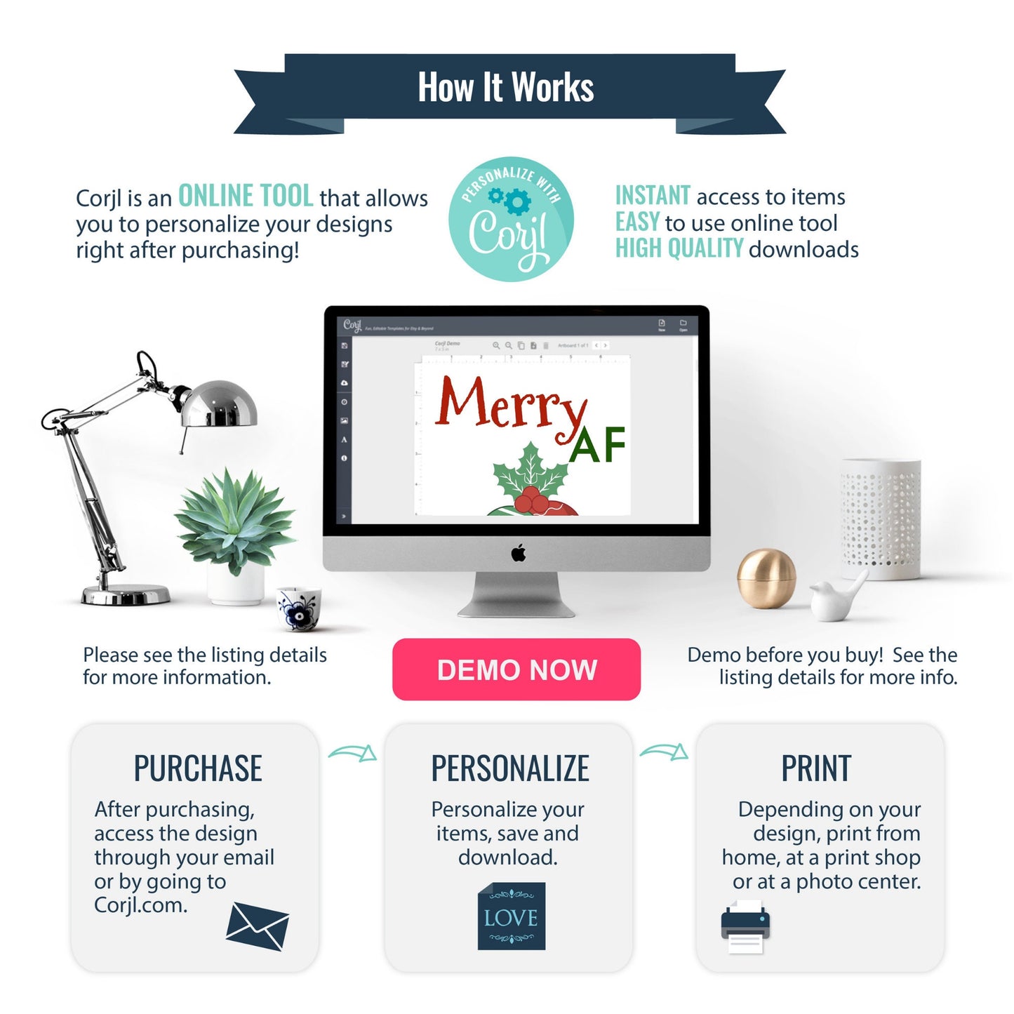 Merry AF Mobile Christmas Ornament Invitation | Gift Exchange Party Invitation | Editable Ecard Invite