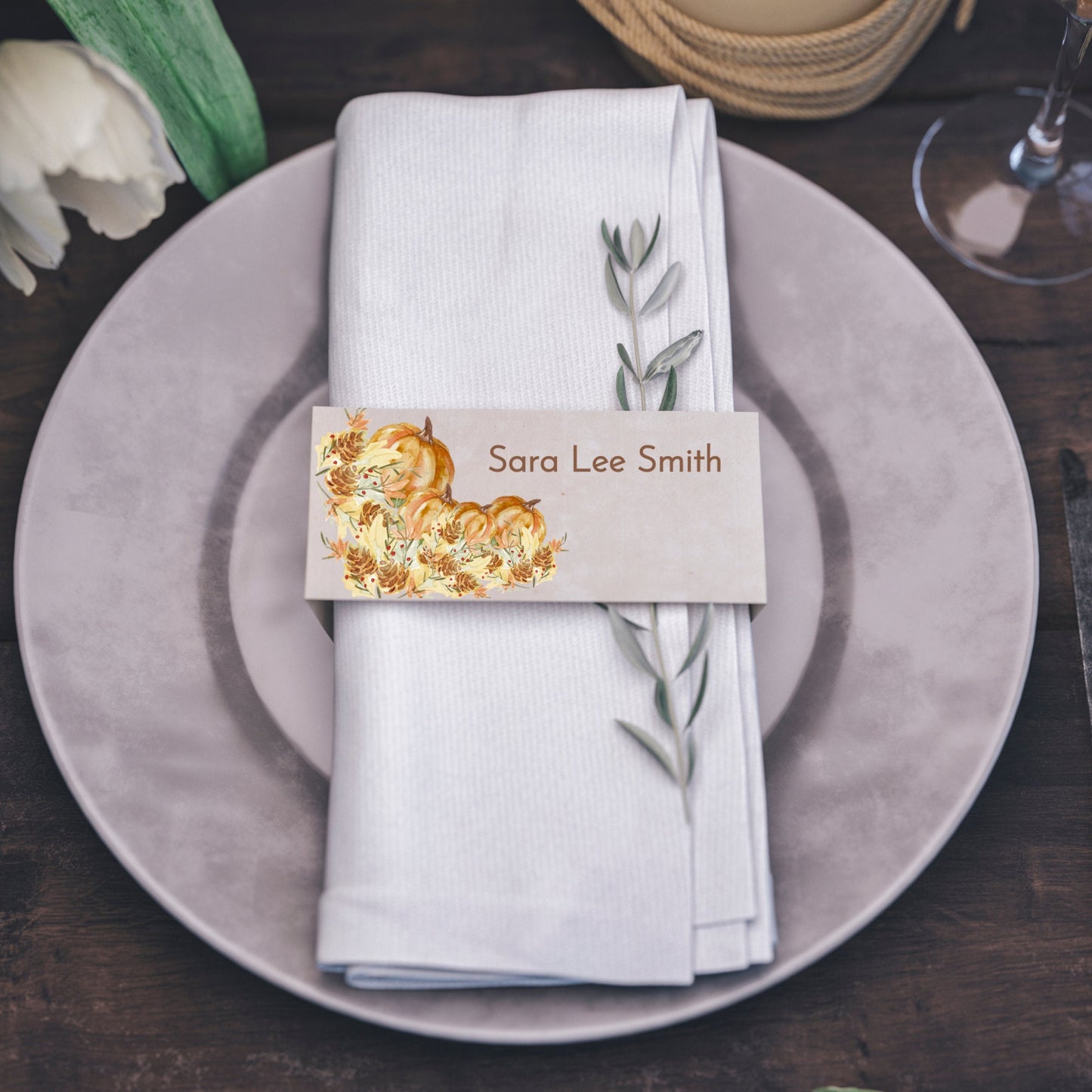 Thanksgiving Dinner Editable Place Cards | Thankful AF Friendsgiving Prints | Friends Potluck