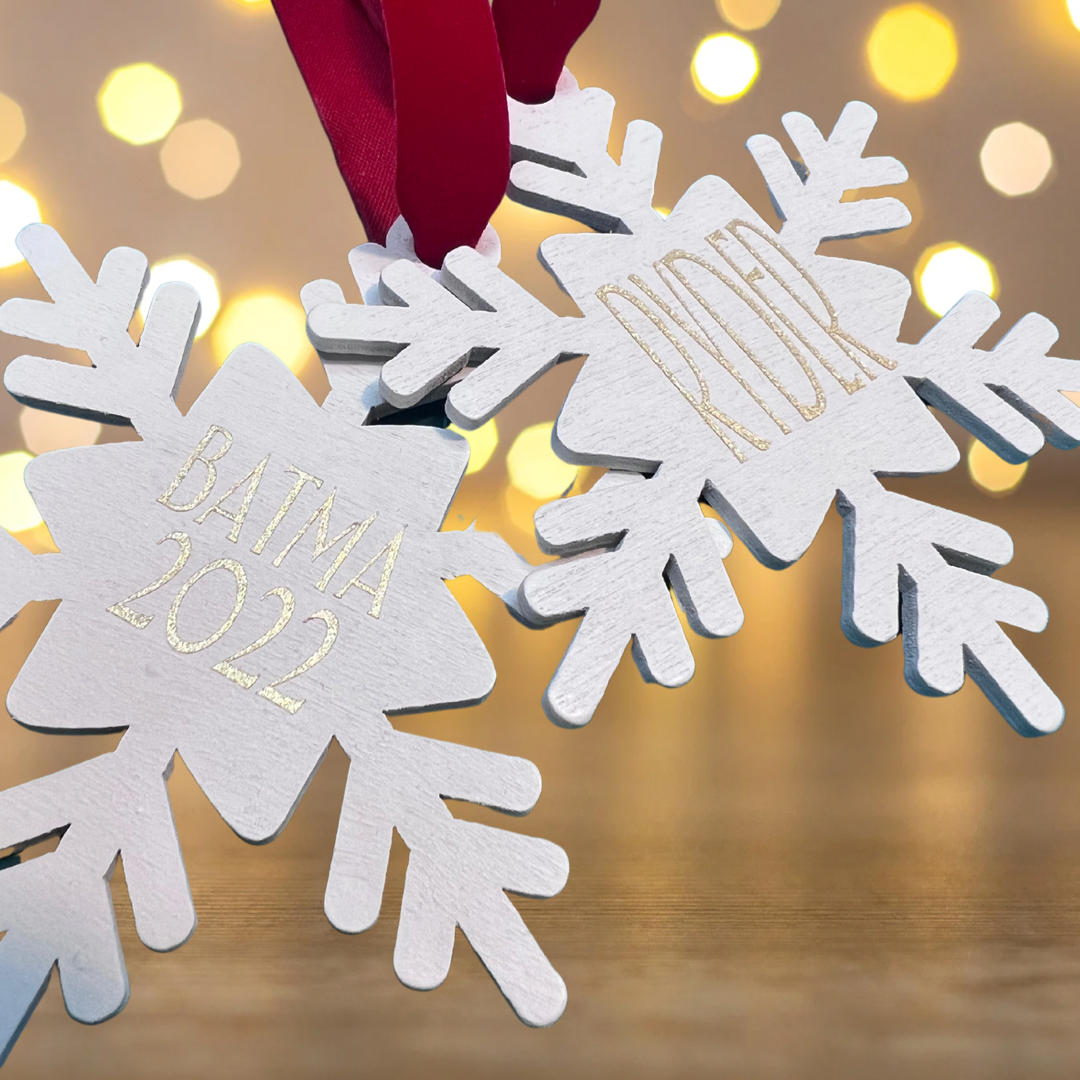 Custom 2 Sided Snowflake Ornaments