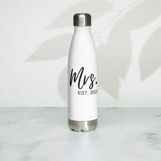 Engaged | Bride to Be | Gift for Bride | Mrs Stainless Steel Water Bottle