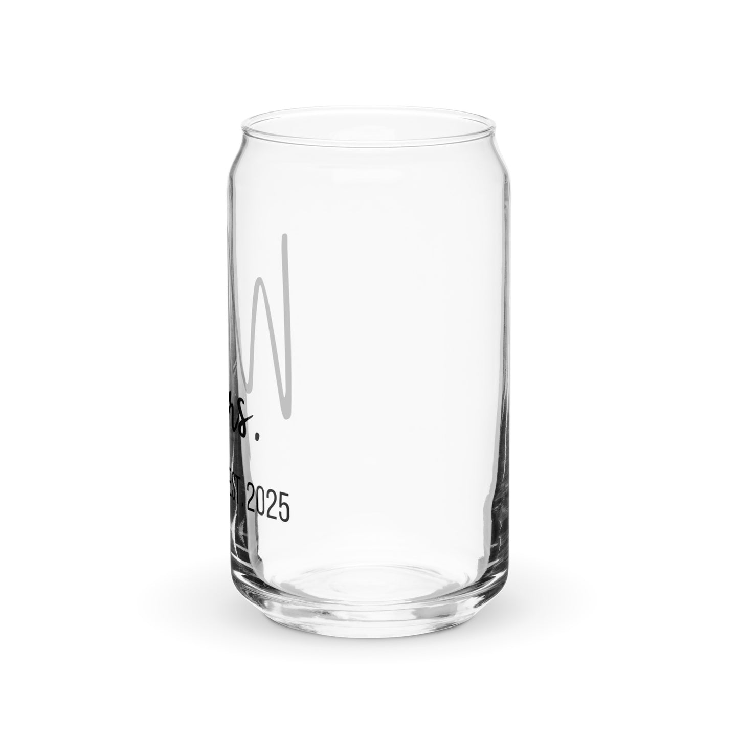 Mrs. est 2025 Can-shaped glass