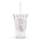 Clear plastic tumbler