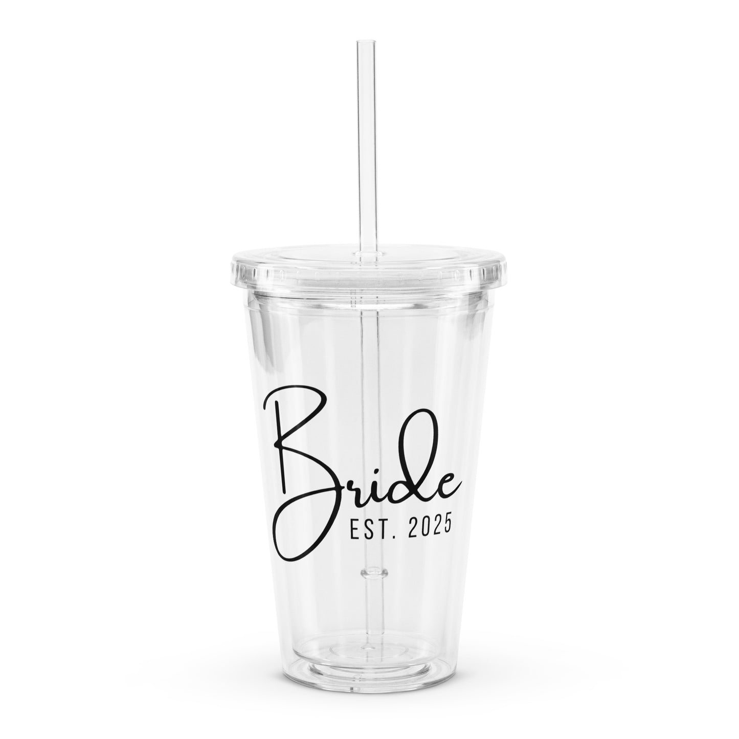 Bride 2025 Clear plastic tumbler