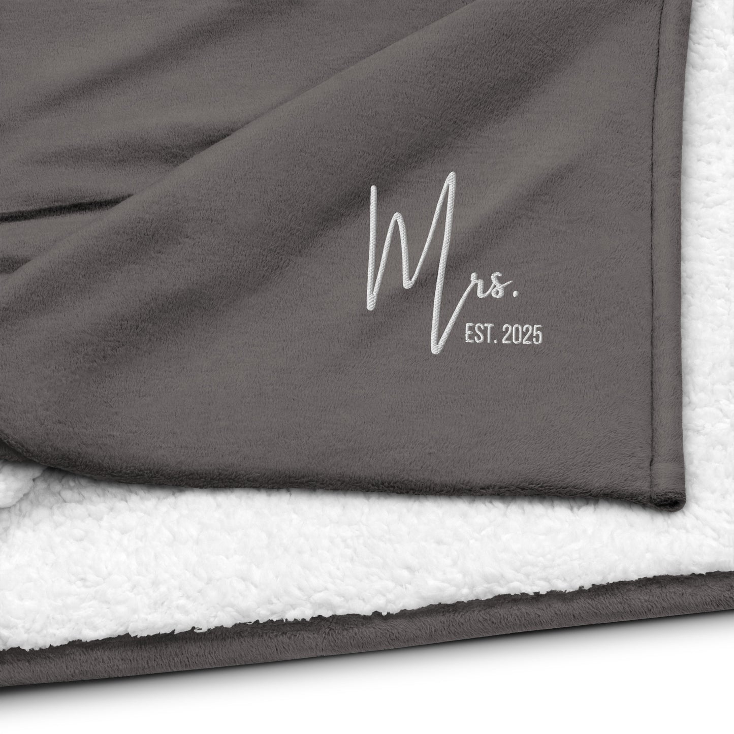 Mrs. est 2025 Premium sherpa blanket