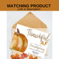 Thanksgiving Dinner Editable Mobile Invite | Thankful AF Friendsgiving Invitation | Friends Potluck