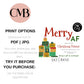 Merry AF Christmas Party Invitation | Gift Exchange Party Invitation | Editable Invite
