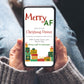 Merry AF Mobile Christmas Party Invitation | Gift Exchange Party Invitation | Editable Invite