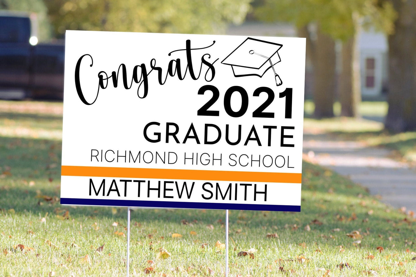 Congrats Graduate | Graduation Party Lawn Sign | Congrats High School and College Grads