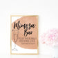 Mimosa Bar Sign | Bachelorette Party Sign | Drinking Signage