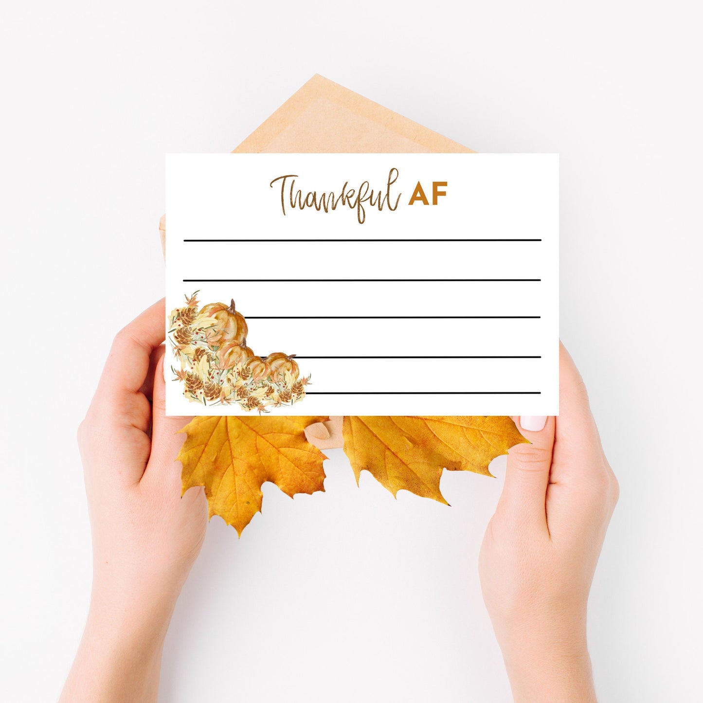 Thanksgiving Dinner Editable Thankful AF Card | Thankful AF Friendsgiving Prints | Friends Potluck | Gratitude Card