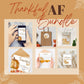 Thanksgiving Dinner Editable Circle Tag | Thankful AF Friendsgiving Prints | Friends Potluck