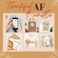 Thanksgiving Dinner Editable Invite | Thankful AF Friendsgiving Invitation | Friends Potluck