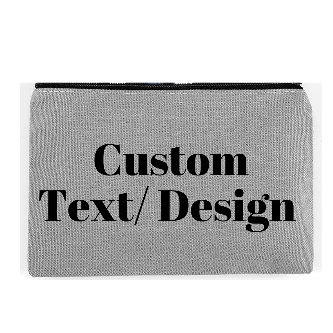 Custom Text/Design Zip Bag